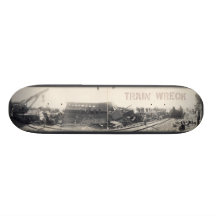Train Wreck Boxcar Skate Board Deck