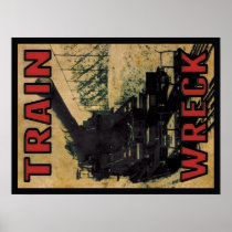Train Wreck - SOS Poster 18x24