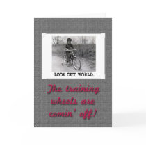 Training Wheels Funny Retro Graduation Cards