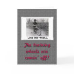 Training Wheels Funny Retro Graduation cards
