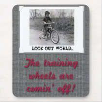 Training Wheels Funny Retro Graduation Mousepad