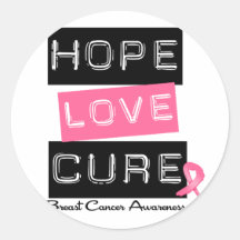 Traitement d'amour d'espoir de cancer du sein adhésif rond