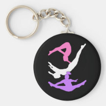 Trampoline gymanst key chain