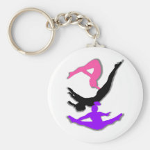 Trampoline gymnast key chains