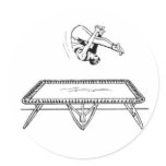 Trampoline Round Stickers