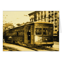 Tramway de désir sur le St de canal Carte De Vœux