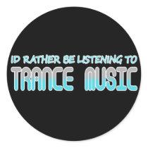 Trance Music Round Stickers