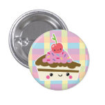 Tranche de Kawaii de gâteau sur les contrôles colo Badges Avec Agrafe