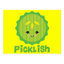 tranche picklish de conserves au vinaigre de kawai carte postale
