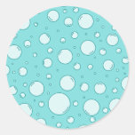 Tranquil Light Turquoise Bubbles Stickers