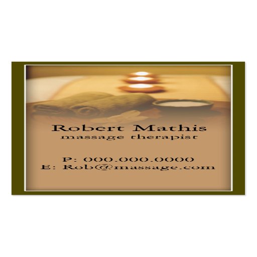 Tranquil Massage Therapist Business Card