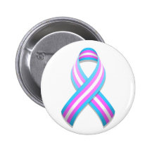 Trans Awareness Ribbon Button