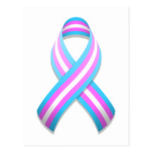Trans Awareness Ribbon Postcard