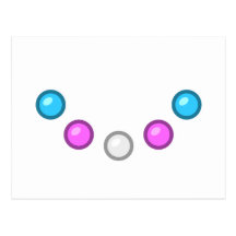 Trans Baubles White Postcard