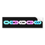 Trans Morse Code Bar Dark Bumper Sticker