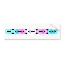 Trans Morse Code Bar Light Bumper Sticker