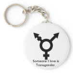 trans symbol, Someone I love is Transgender. keychains