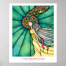 "Transcendental Journey" 16x20 Pink Ribbon Art Print