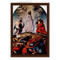 Transfiguration By Lotto Lorenzo (Best Quality) Greeting Card