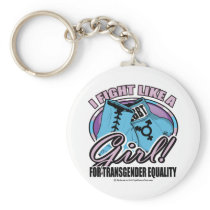 Transgender Fight Like A Girl Keychains
