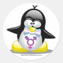 Transgender Penguin Sticker