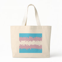 Transgender Pride Flag (Fuzzy) Canvas Bags