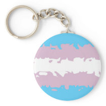 Transgender Pride Flag (Fuzzy) Key Chain