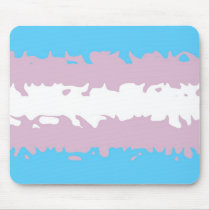 Transgender Pride Flag (Fuzzy) Mousepads