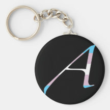 Transgender Pride "Scarlet" Letter A Labels Key Chain