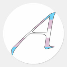 Transgender Pride "Scarlet" Letter A Labels Stickers