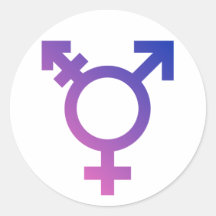 Transgender Symbol Logo Round Sticker