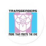 Transgenders More Than Meets The Eye stickers