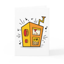 Transistor Radio - Blank Greeting Card cards