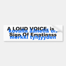 Translation Bumper Stickers Finnish Proverb Yooper