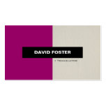 Translator - Simple Elegant Stylish Business Card Template