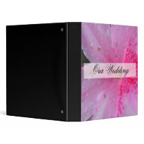 Translucent Pink Our Wedding Vinyl Binder