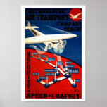 Transport aérien tchèque affiche