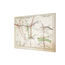 Transport map of London, c.1915 Canvas Print