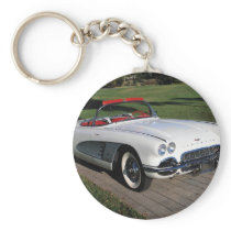 Transportation 077,classic cars,corvette,a classic key chain
