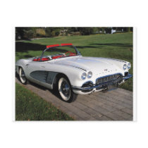Transportation 077,classic cars,corvette,a classic post cards