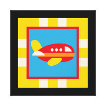 Transportation Wrapped Canvas Wall Decor for Kids Stretched Canvas Print