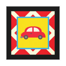 Transportation Wrapped Canvas Wall Decor for Kids Gallery Wrap Canvas
