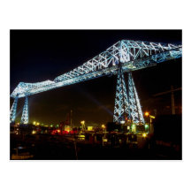 Transporter Bridge at night, Cleveland, Ohio, U.S. Postcard