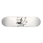 Trap set drummer abstract bw sketch design skate deck