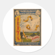 Trapeze artists Barnum & Bailey 1896 Stickers