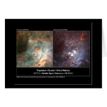 Trapezium Cluster Hubble Telescope Photo Greeting Cards