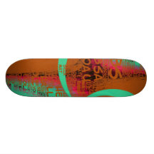Trash and Grunge Graffiti Art Skateboard Deck