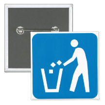 Trash / Garbage / Refuse Highway Sign Pin