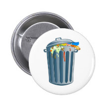 Trash Pinback Buttons