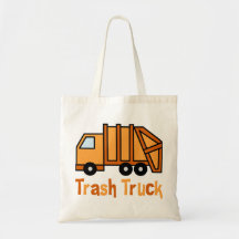 Trash Truck Tote Bags
